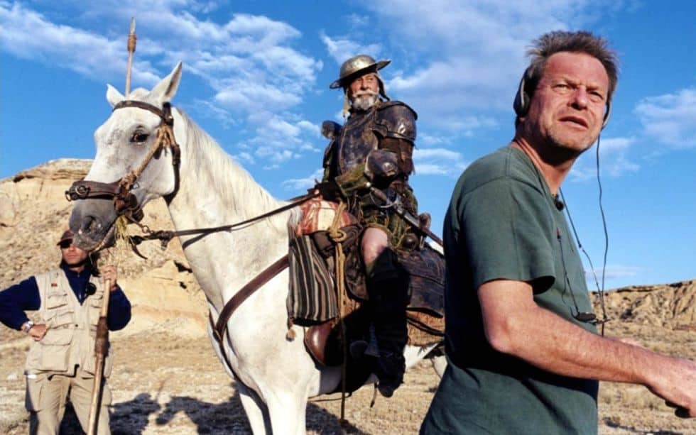 Sonidista, actor a caballo y director, en una pausa del rodaje