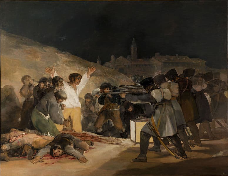 776px El Tres de Mayo by Francisco de Goya from Prado thin black margin